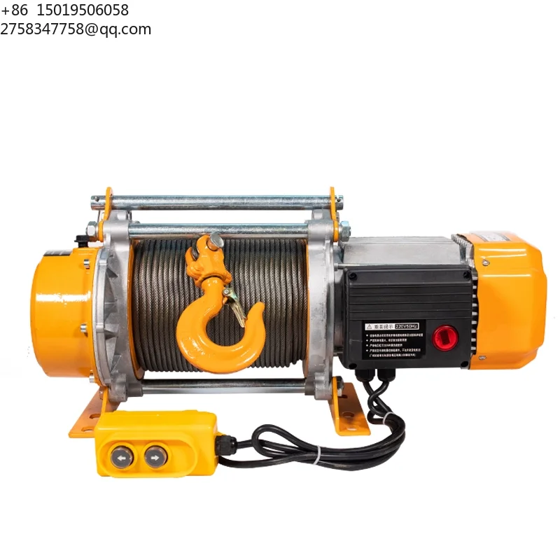 500kg 1.5 Ton Mini Electric Winch 220v KCD Aluminum Shell Electric Hoist for Sale