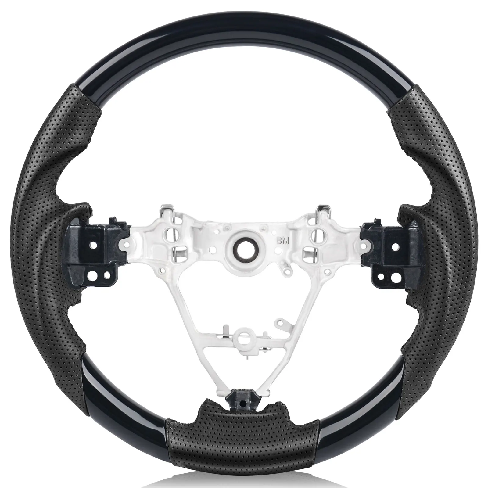 Volante de Piano de cuero perforado negro para TOYOTA ISIS10Late AURIS 180 RAV4 Corolla Axio/Fielder 160 Scion iM 2013-2018