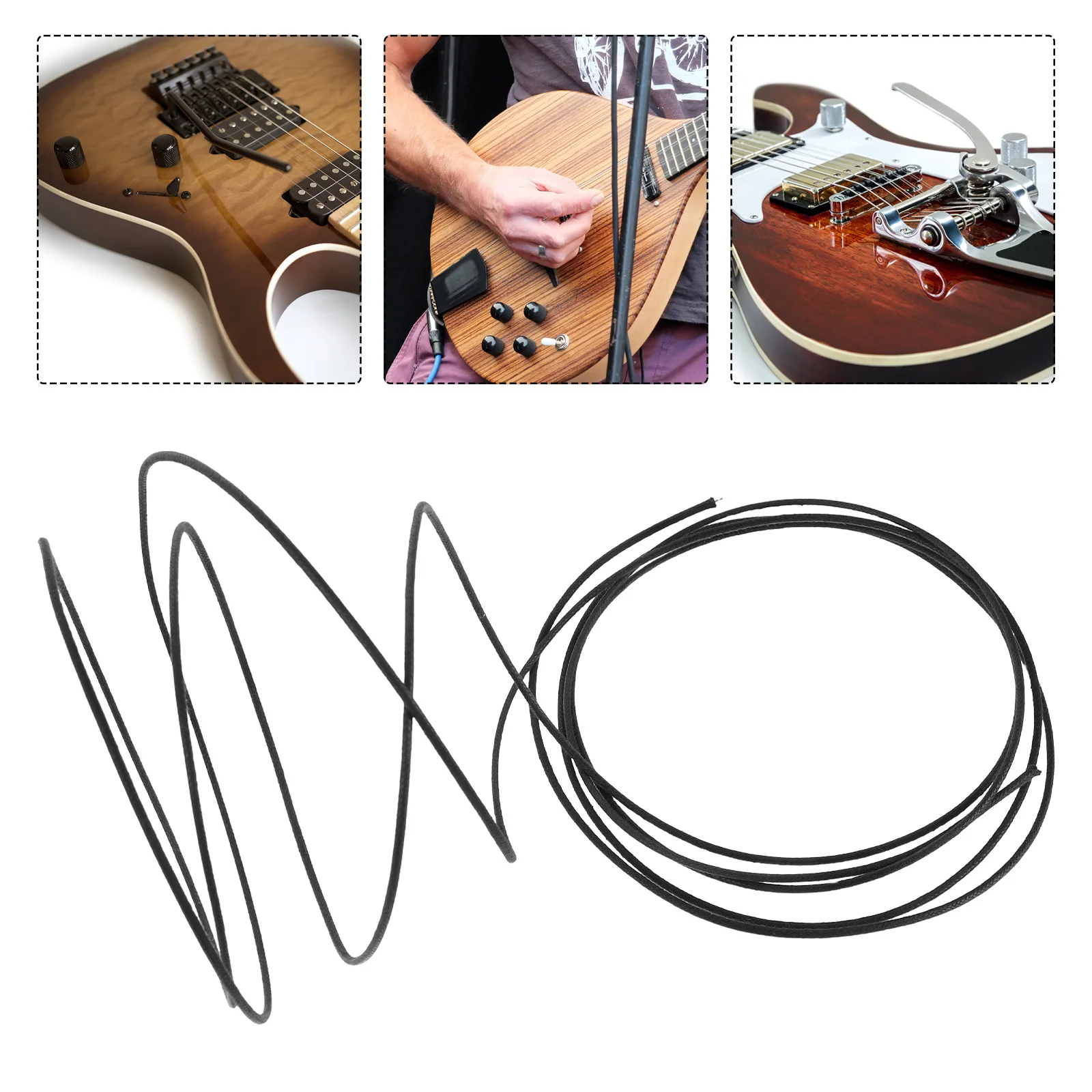 

10ft Vintage Pushback Guitar Wire Cloth-Covered Pre-Tinned Copper Cable Electric Guitar Bass Wiring Replacement Musical Parts