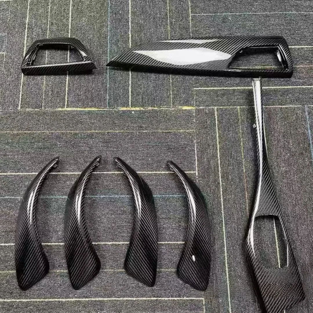 For BMW 1 2 Series F20 F21 F22 F23 116I 118I   Real Carbon Fiber Central Control Multimedia Button Panel  door sill replacement