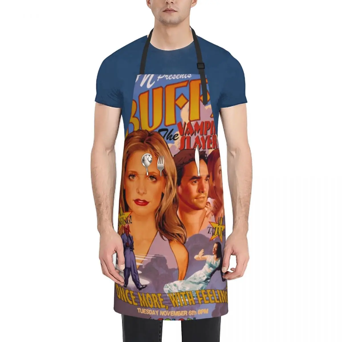

Buffy: Once More With Feeling [Rectangle] Apron Kitchen New 2022 Year For Men Apron