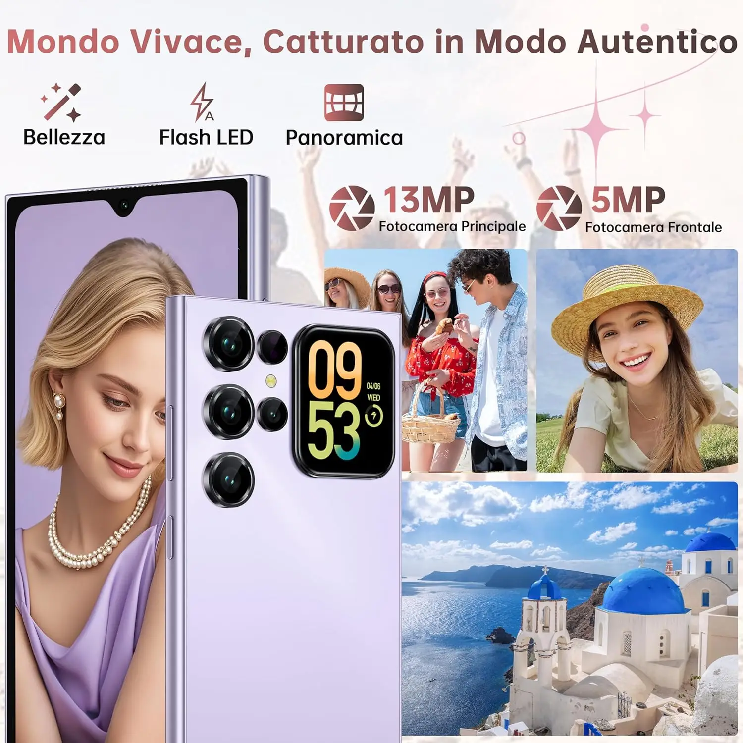 OUKITEL C62 Android 15 Smartphone 16GB +128GB Mobile Phone 6.88 