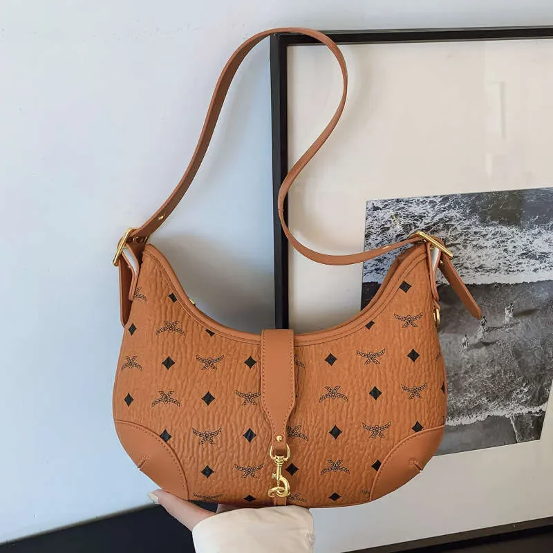 

Luxury Bags Crossbody Moon Bag 2025 New Pattern Printed Crescent Versatile Underarm Single Shoulder Casual Crossbody Bag for Wom