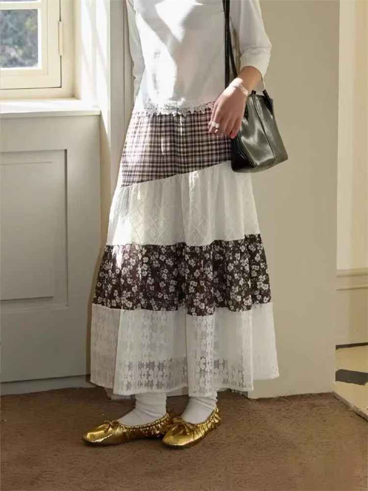 กระโปรงทรงเอ ลายดอกไม้ปะติด แต - Midi Skirt Floral บทวิจารณ์และราคา
