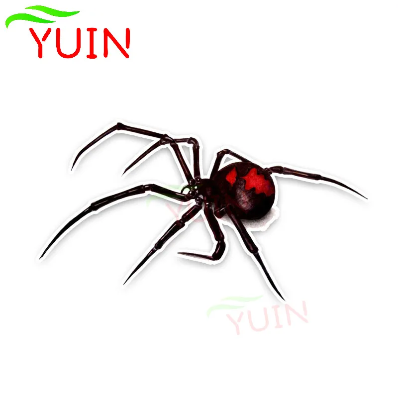 Black Widow Spider Car Sticker Personality Motorcycle Auto Parts PVC Decoration High Quality Waterproof Sunscreen Decal 14*8cm