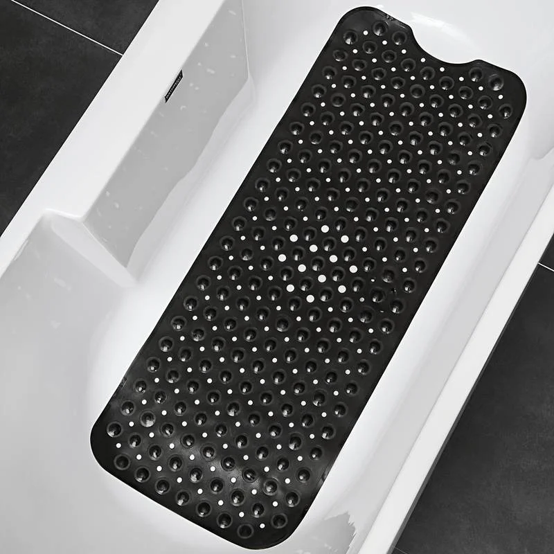 

1Pc non-slip shower mat bathtub mat with drain holes and suction cups machine washable household bathroom shower carpet bathroom