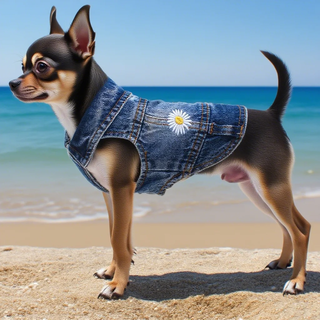 

Pet Cowboy Vest Vintage Dog Jean Jacket Durable Clothes for Small Medium Girl Dogs Puppy Costumes Strawberry Designer