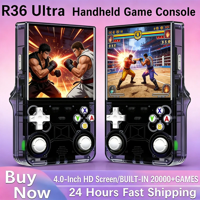 

Новая игровая консоль R36ULTRA с открытым исходным кодом, система 2025 Linux, 4, 0 дюймов, портативная игра IPS, 64 г, 20000 Plus, ретро-карманный плеер