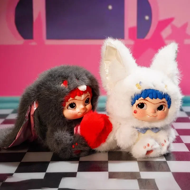 

Wakuku Fox&Bunny Trickor Treat Blind Box Linda Action Character Wakuku Mystery Box Fox Bunny Anime Keychain Doll Bag Surprise To