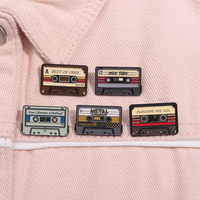 Tape Radio Metal Badge Clothing Music Matching Fashion Clothes Lapel Pins Schoolbag Accessories Gifts For Friends