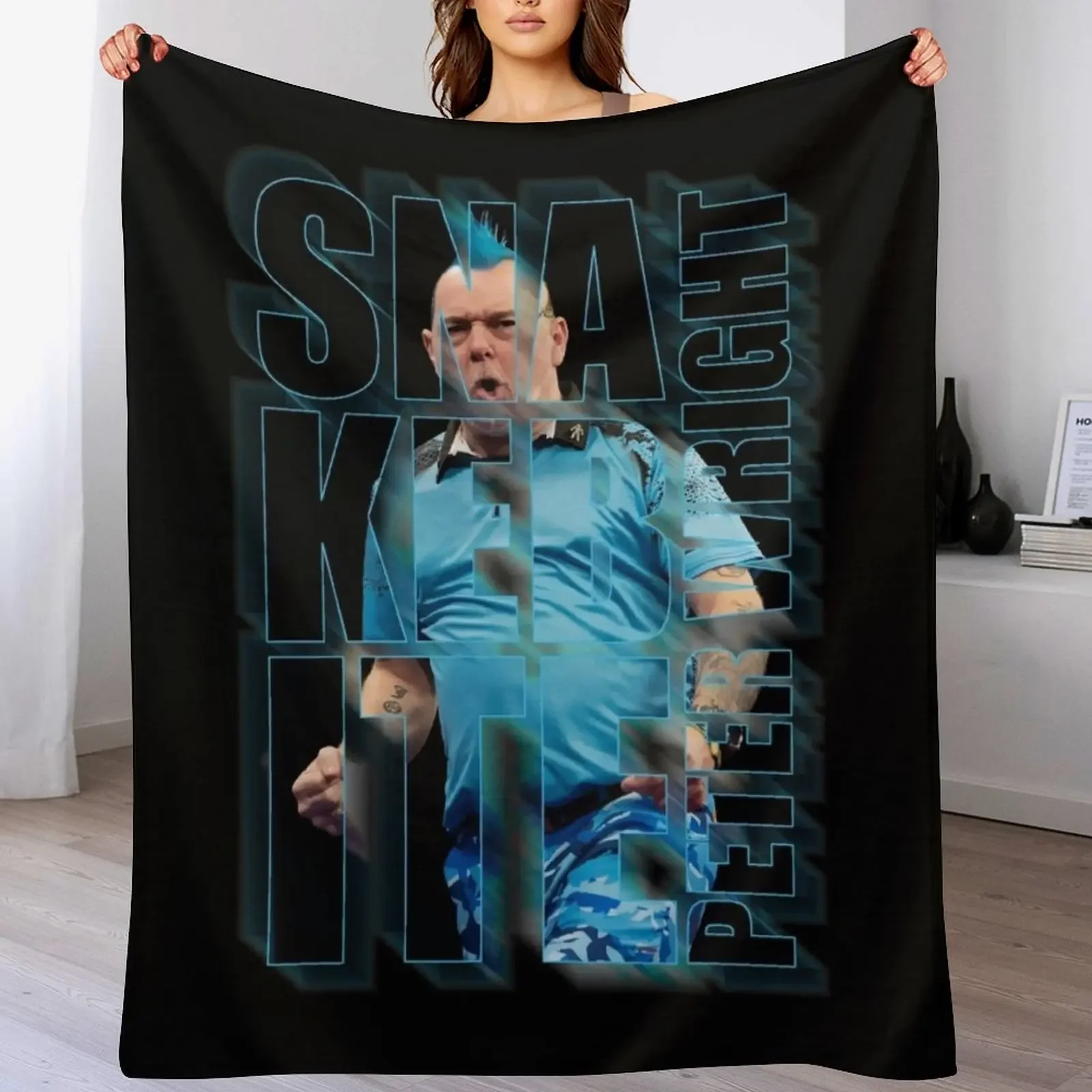

Crazy Legend Peter Wright darts Throw Blanket Personalized Gift funny gift Camping Blankets