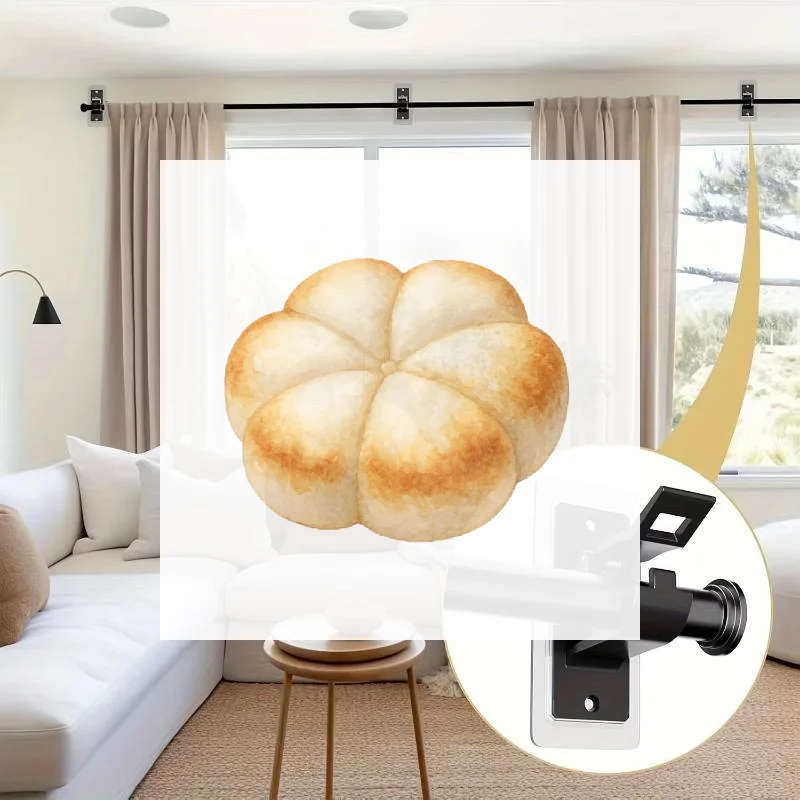 2Pcs Heavy Duty Curtain Rod Clip Hooks Stable Grip Non-Slip Hangers for Home Bathroom Shower Curtain Decoration