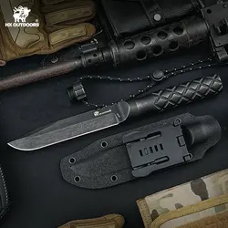 HX Outdoors DC53 cavalry tactical knife,premium knives ,ultra sharp hunt knife kydex knife,fruit Self defense tool dropshipping