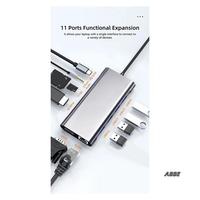 11 In 1 Type-C USB 3.0 Hub Multi-Port Laptop Docking Station Type C To 4K VGA PD RJ45 For  Pro Air