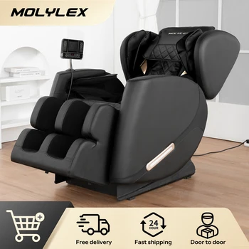 Image Massage Chair with Zero Gravity, Massage Chair Recliner with Heating, Airbags, Foot Roller，Bluetooth Speaker