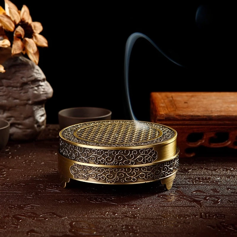 Fireproof Cotton Incense Stand Zinc Alloy Zen-like Indoor Incense Burner Sandalwood Incense Burner for Home Use