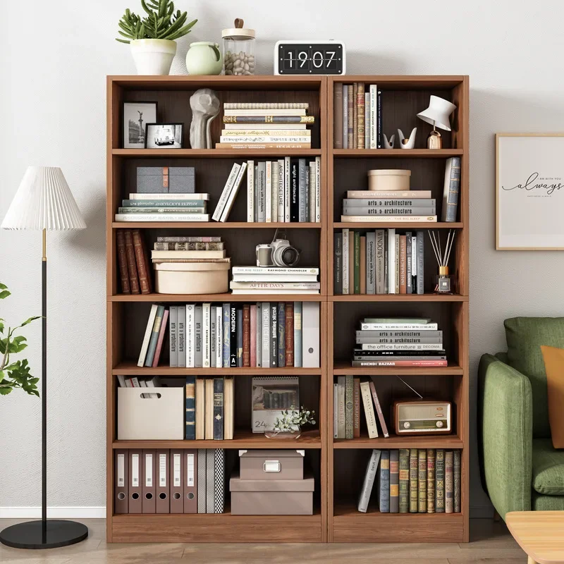 Simple bookshelf Floor-to-ceiling shelf Living room storage cabinet Bookcase storage cabinet Household space