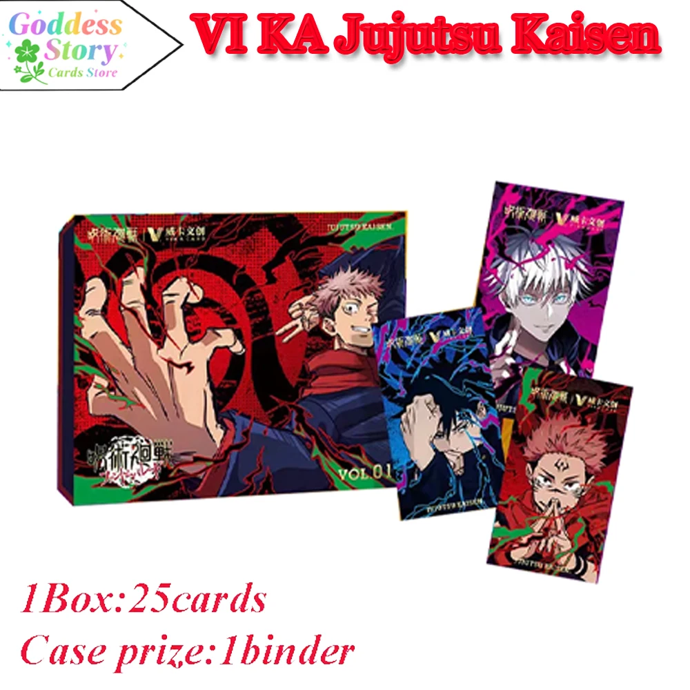 Kolekcjonerskie karty Jujutsu Kaisen, figurki anime Vika, Gojo Satoru, Fushiguro Megumi, Itadori Yuji, komiks o czarodziejach, gra karciana TCG, zabawka.