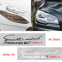 Car Front Head Light Eyebrow 3D Sticker Decorator Engine Hood Sport Design For Tesla Model 3 2021 S X Y Style Roadster Invader