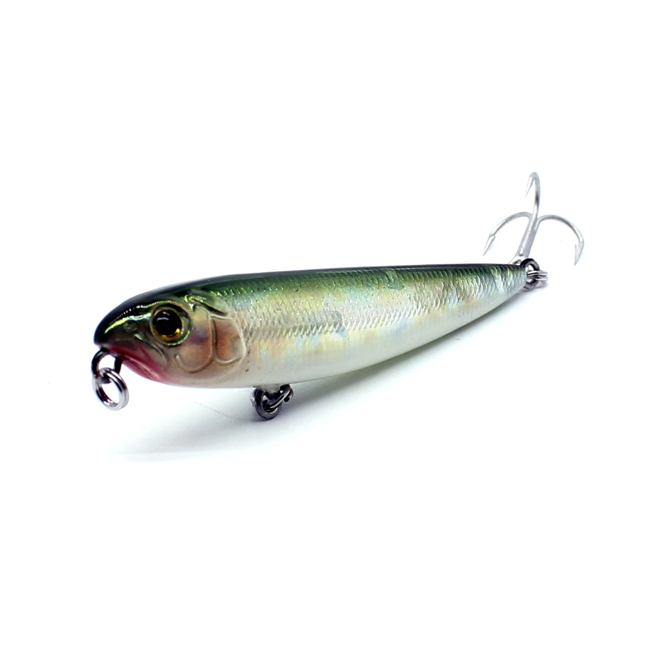 AOCLU Topwater Wobbler 60 mm 105 mm Bleistift Walk The Dog Harter Köder Popper Stick Angelköder Bass Fresh Salt Water 10 # VMC-Haken – Detail 6