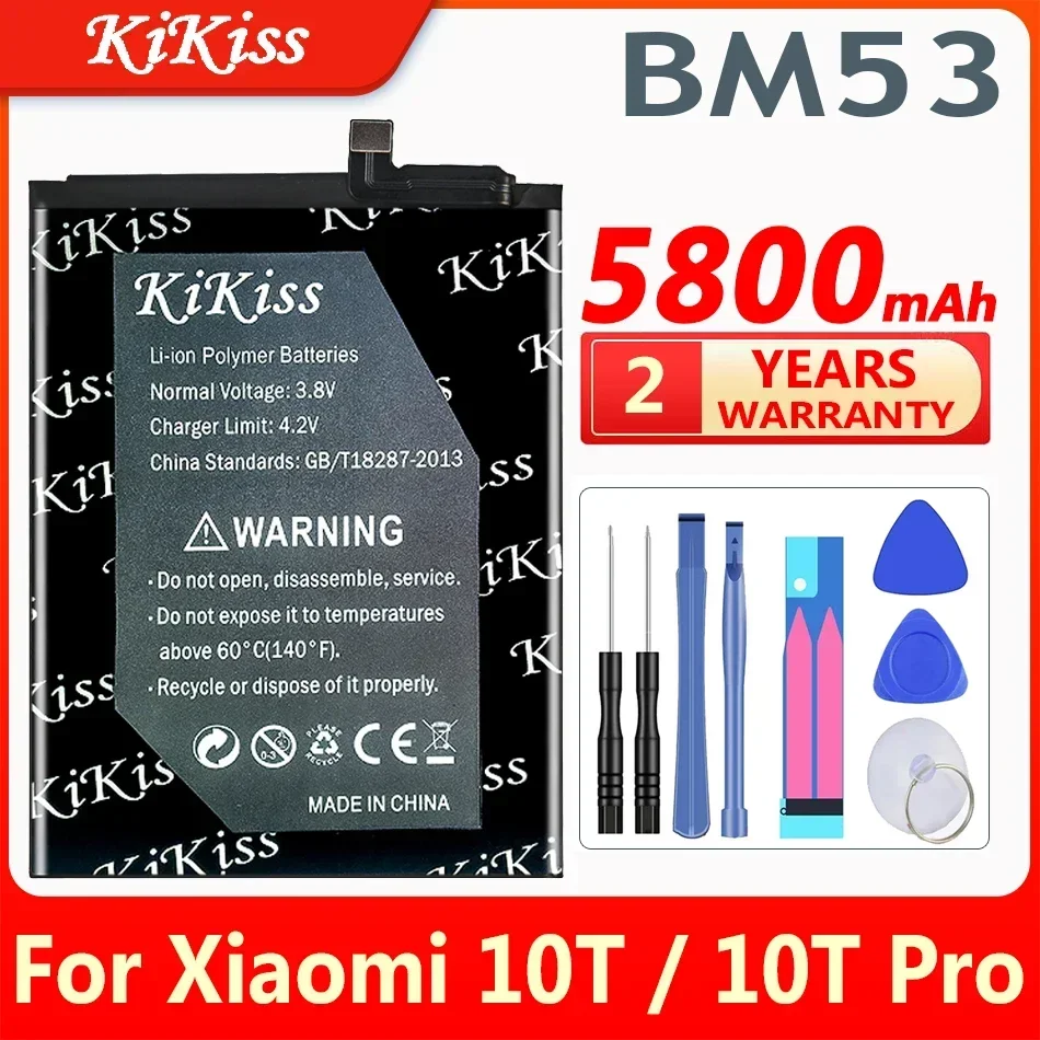 

5800mAh Replacement Battery BM53 for Xiaomi 10T 10T Pro 10TPro Phone Smartphone Replacement BM 53 BM-53 Battery