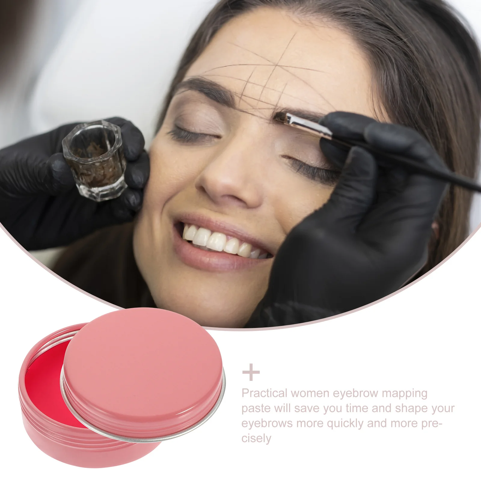 

Женская паста для картирования бровей, гладкое применение, паста для рисования бровей для дизайнеров татуировок, инструмент для позиционирования бровей, макияжа