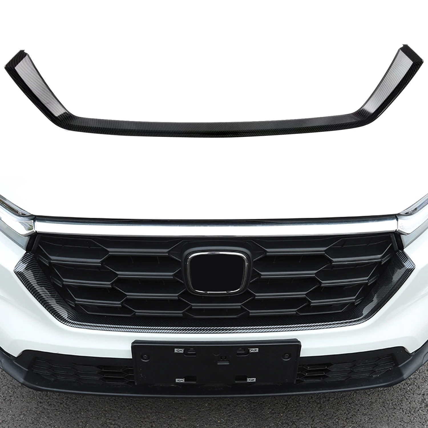 

For Honda CR-V CRV 2023 2024 ABS Front Center Bumper Engine Lid Grill Cover Trim Car-Styling Exterior Parts Accessories