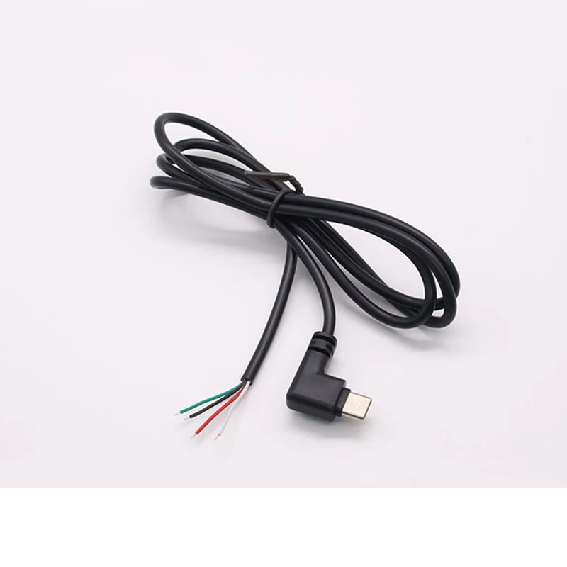 25cm/1m/2m Charging Data Cable 2/4-pin Male TypeC Revolving Elbow Extension Cable USB Power Connector E2
