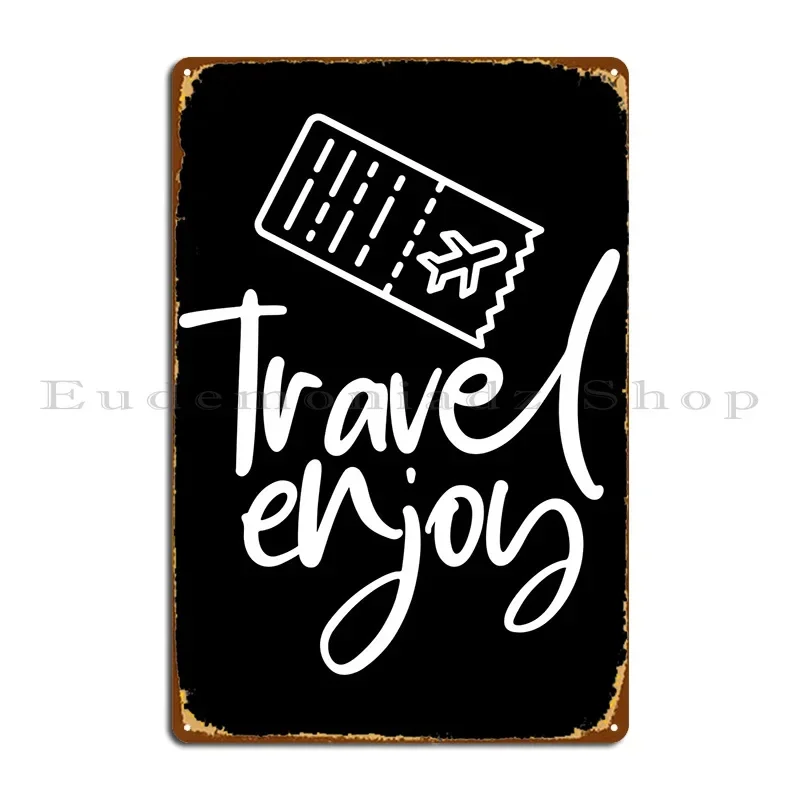 Travel Flying Vacation Metal Plaque Poster Wall Decor Customized Plaques PaintingWall Cave Tin Sign Poster