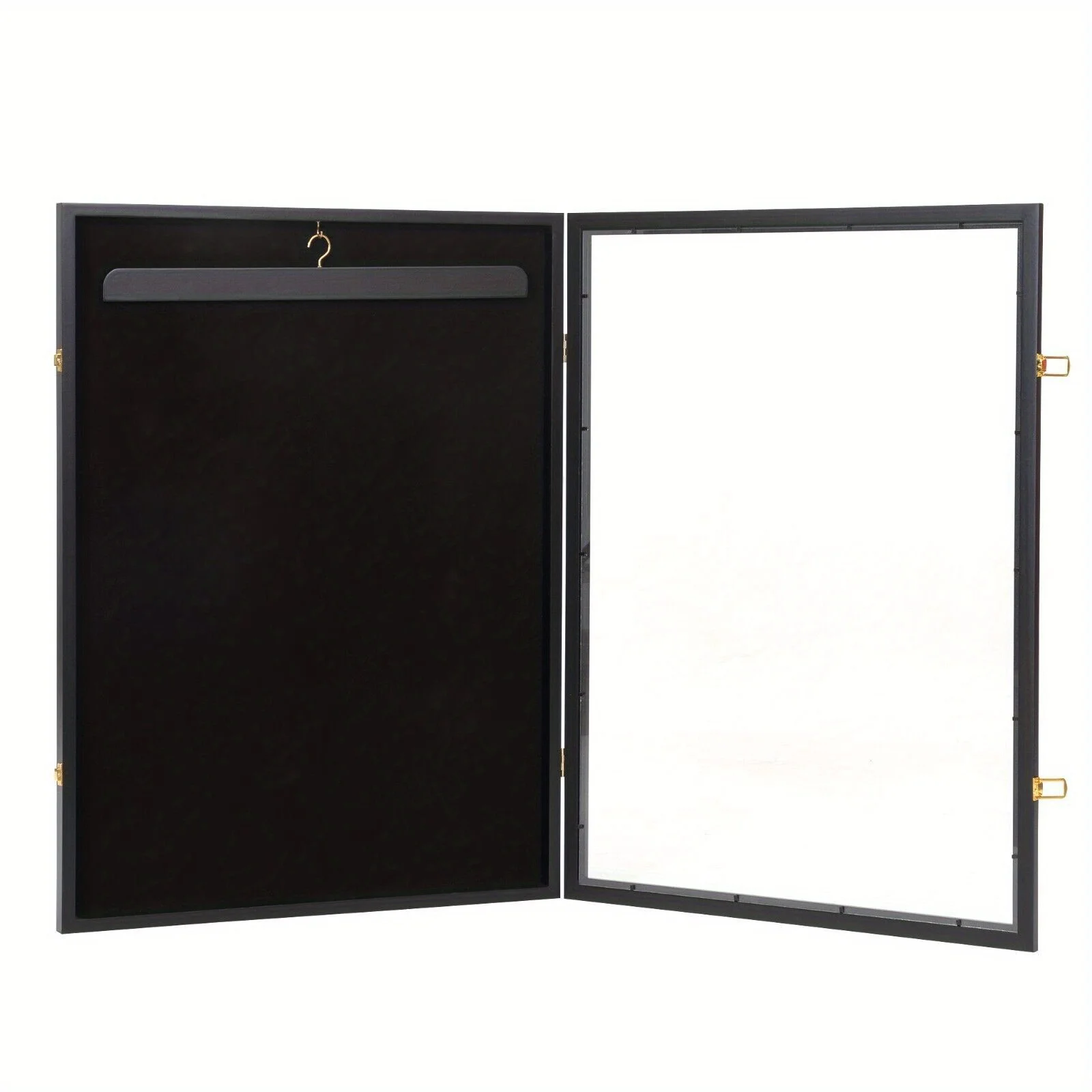 Display Case Frame Shadow Rack Box Exquisite Lockable with Hanger