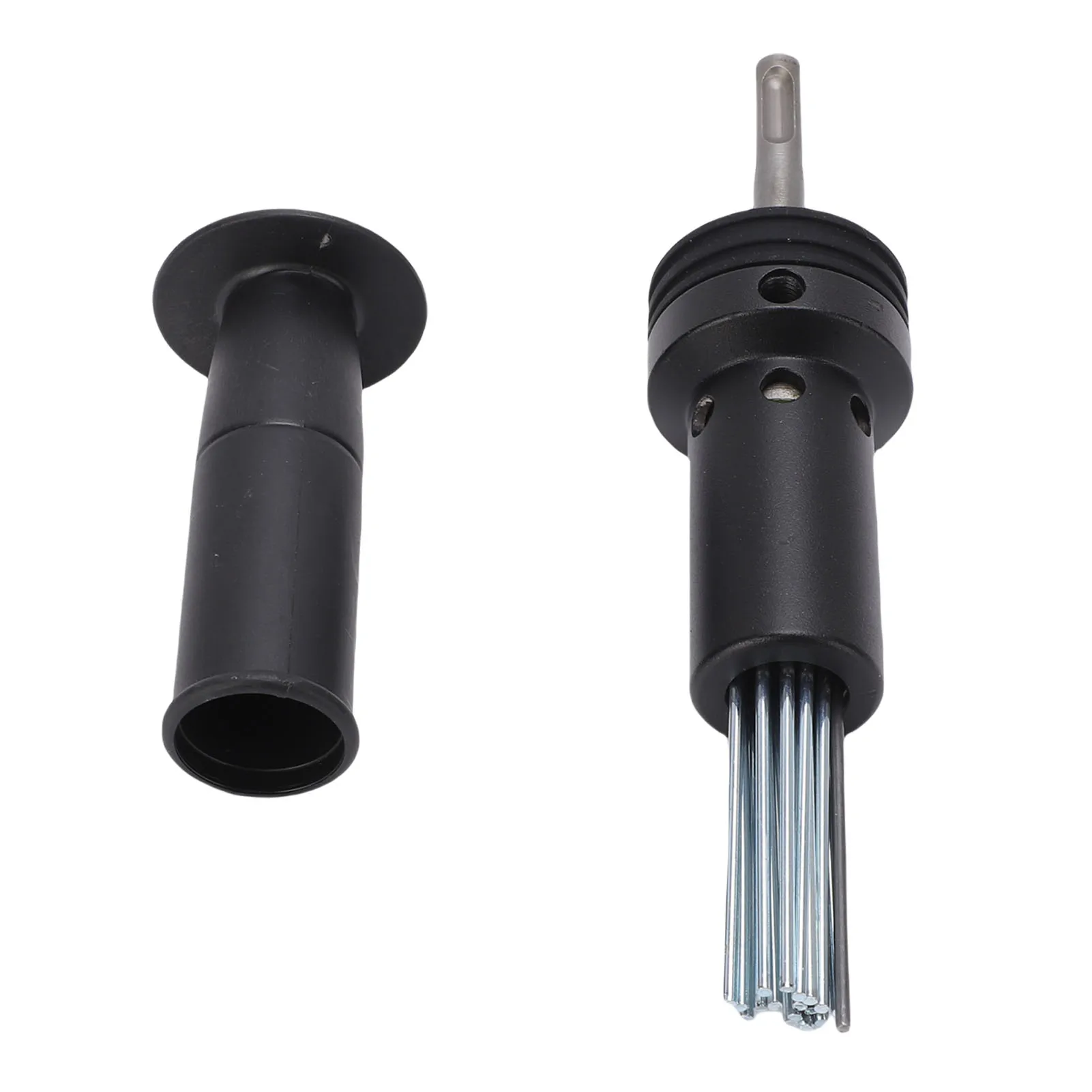 Electric Hammer Needle Scaler Attachment Round Shank 2 Pit 2 Slot Needle Scaler Adapter for Rust Removal Chiseling