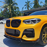 Gloss Black 4Pcs MT Style Front Bumper Splitter Lip Spoiler Diffuser For BMW X3 G01 X4 G02 30d 30i M40i M40d M Sport 2018-2021