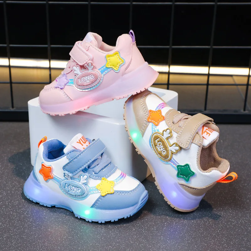 

Fashion Kid Sneaker 25autumn New Light Baby Shoe Soft Sole Walking Shoe Trend Boy Shoe Allmatch Kid Shoes Anti Slip Girl Sneaker