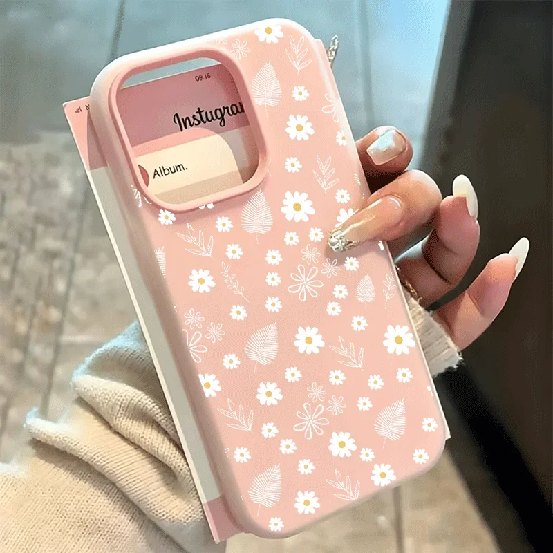 Pale Elegant Daisy Flower Case For Samsung Galaxy S26 Ultra S25 Edge S24 S23 S22 S21 S20 Ultra Plus FE 5G    2 in 1 Hard Cover