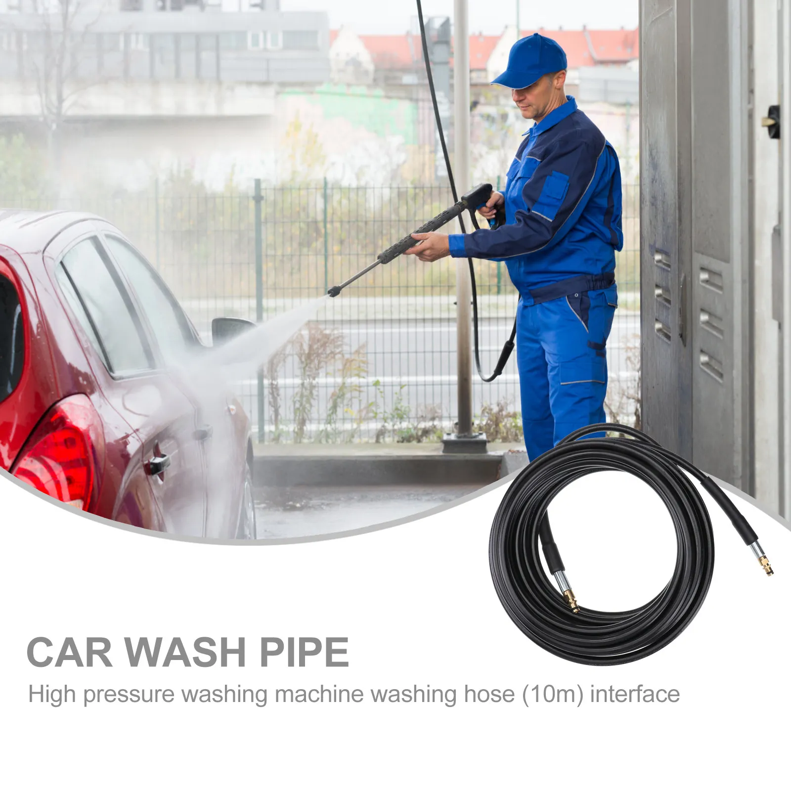 Rubber Water Heater Hose Washing Machine for Car Garden Pressure Washer Dual Pump