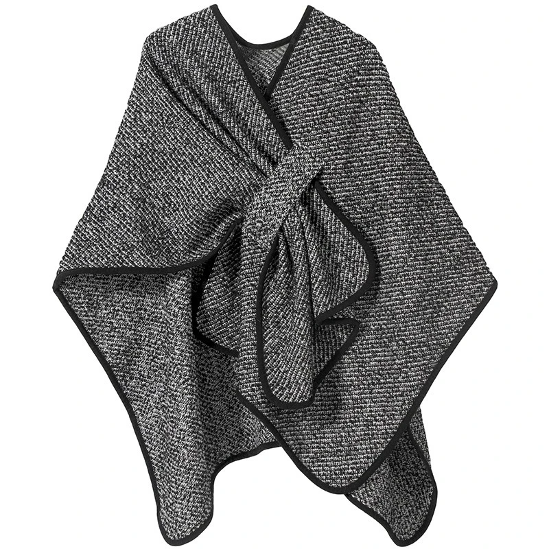 

2026 Autumn and Winter New Fashionable Women Looped Yarn Wool Shawl European and American Style Elegant Temperament Shawl Jacket