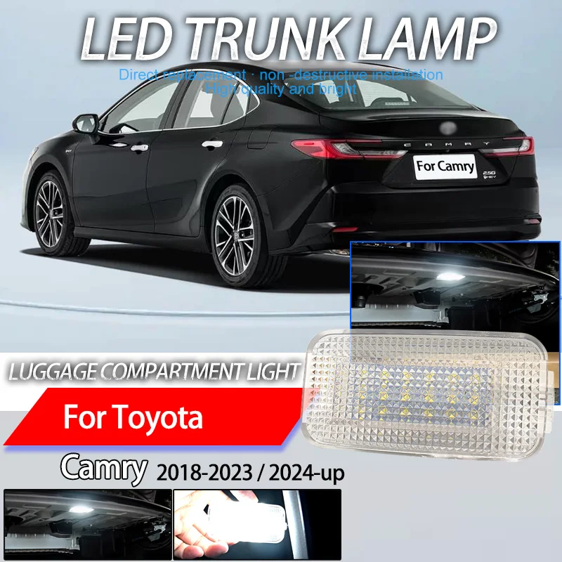 1PCS Car LED Signal Light Rear Trunk Lamp Luggage Compartment Light Bulb White For Toyota Camry 2018 2019 2020 2021-2023 2024-up