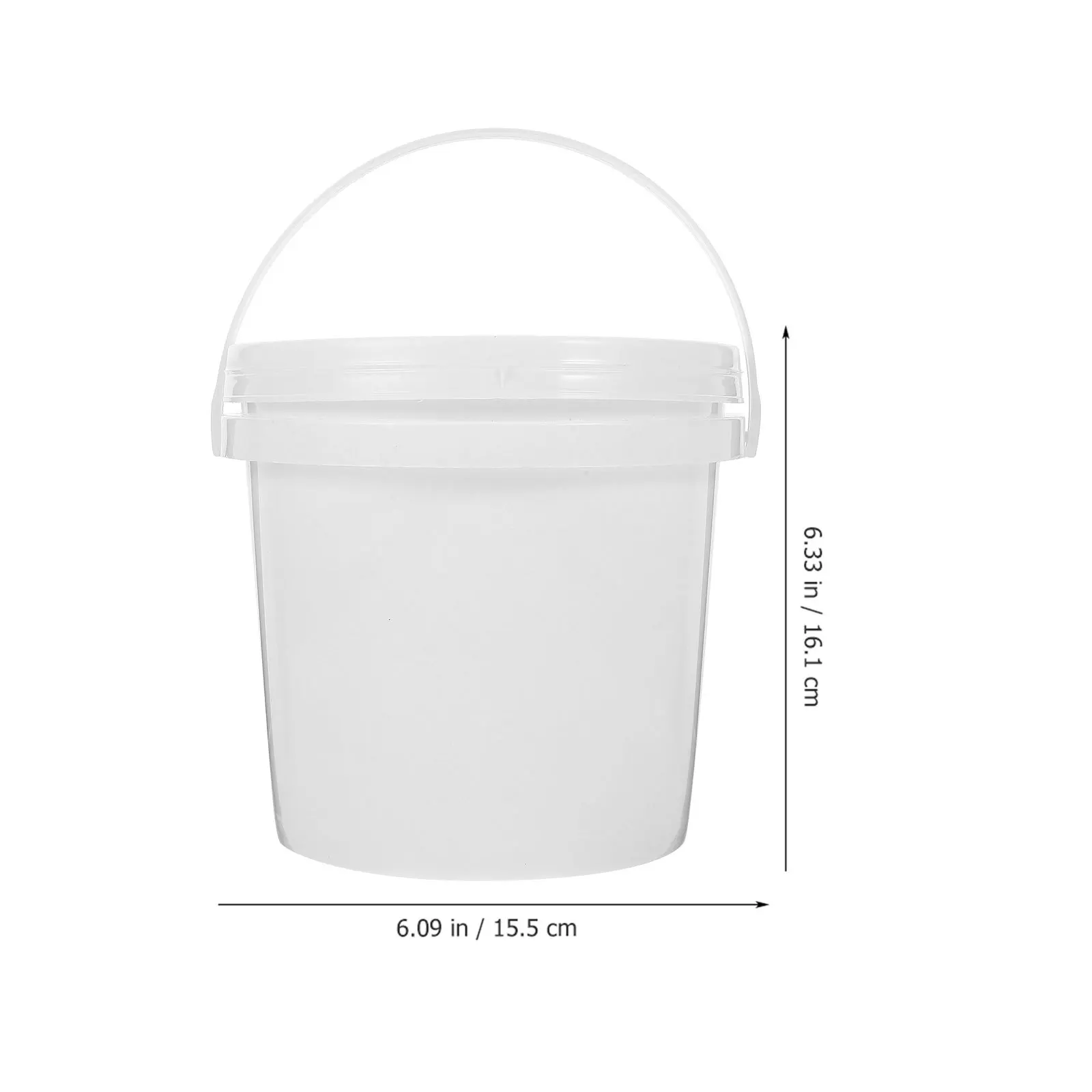 

5pcs Sealed Bucket Portable Water Storage Buckets Plastic Gardening Container for Bath Lid Beach Sand Farm Wash Handle