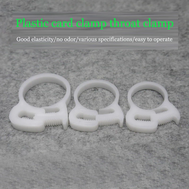 5PC Hose Clamp Spring Hoops 3.8~39.5mm Fuel Air Tube Fitting Fastener Fixed Tool Plastic Line Water Pipe Strong Clip Black White