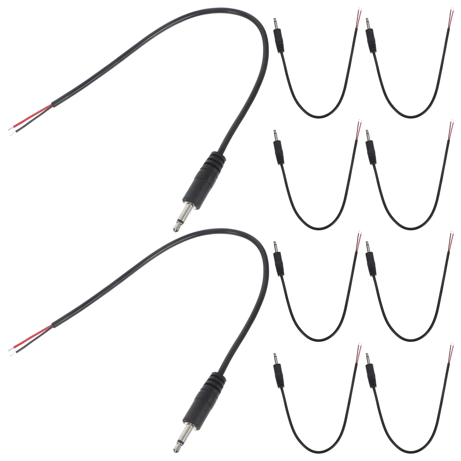 

10Pcs Mono 3.5mm Plug Cable with Bare Wires for Speaker Headphone Repair Compatible with Mp4 Devices