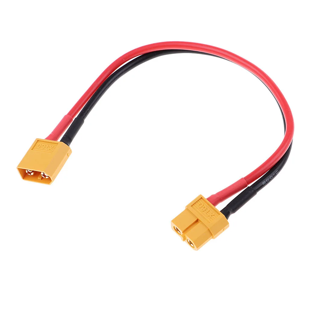 Macho para fêmea xt90 deans t xt60 plug xt60/t adaptador 14awg 20cm cabo de extensão leva adapte para rc lipo bateria 1 peça