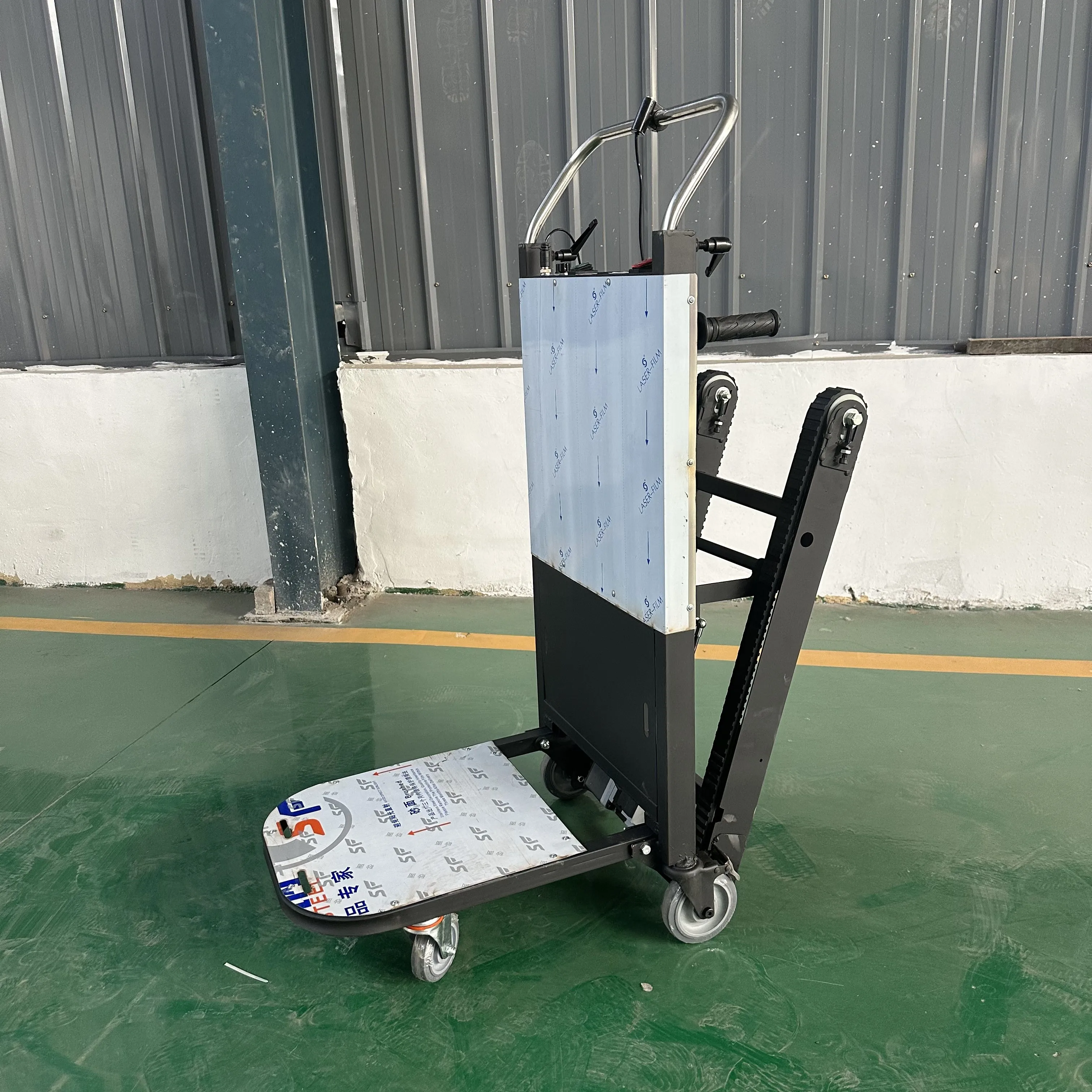 

Настраиваемая четырехколесная стальная электрическая складная гусеничная лестница, ручная тележка, тележка с улучшенной гусеницей, транспортная машина