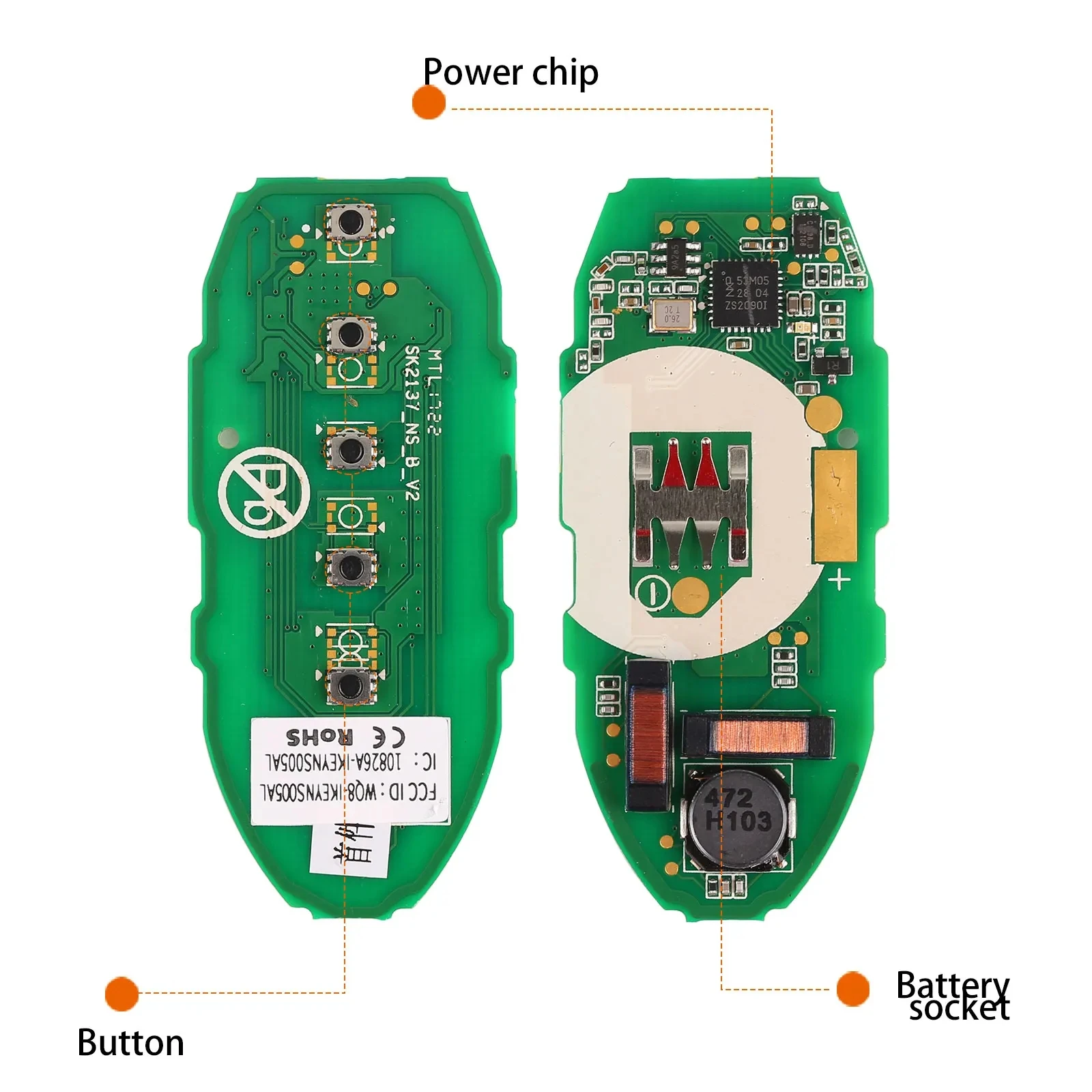 مفتاح ذكي شامل NS004AL NS005AL لـ nns ، KM100 KM100E IM508 IM608 PRO ، نمط ممتاز ، 2