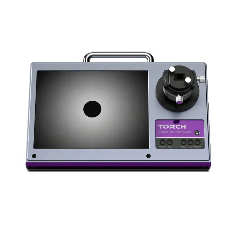 

Fiber Optic Inspection Microscope 80/200/400X Desktop Dual Magnification Fiber Endface Microscope FM100G with 8" TFT Screen