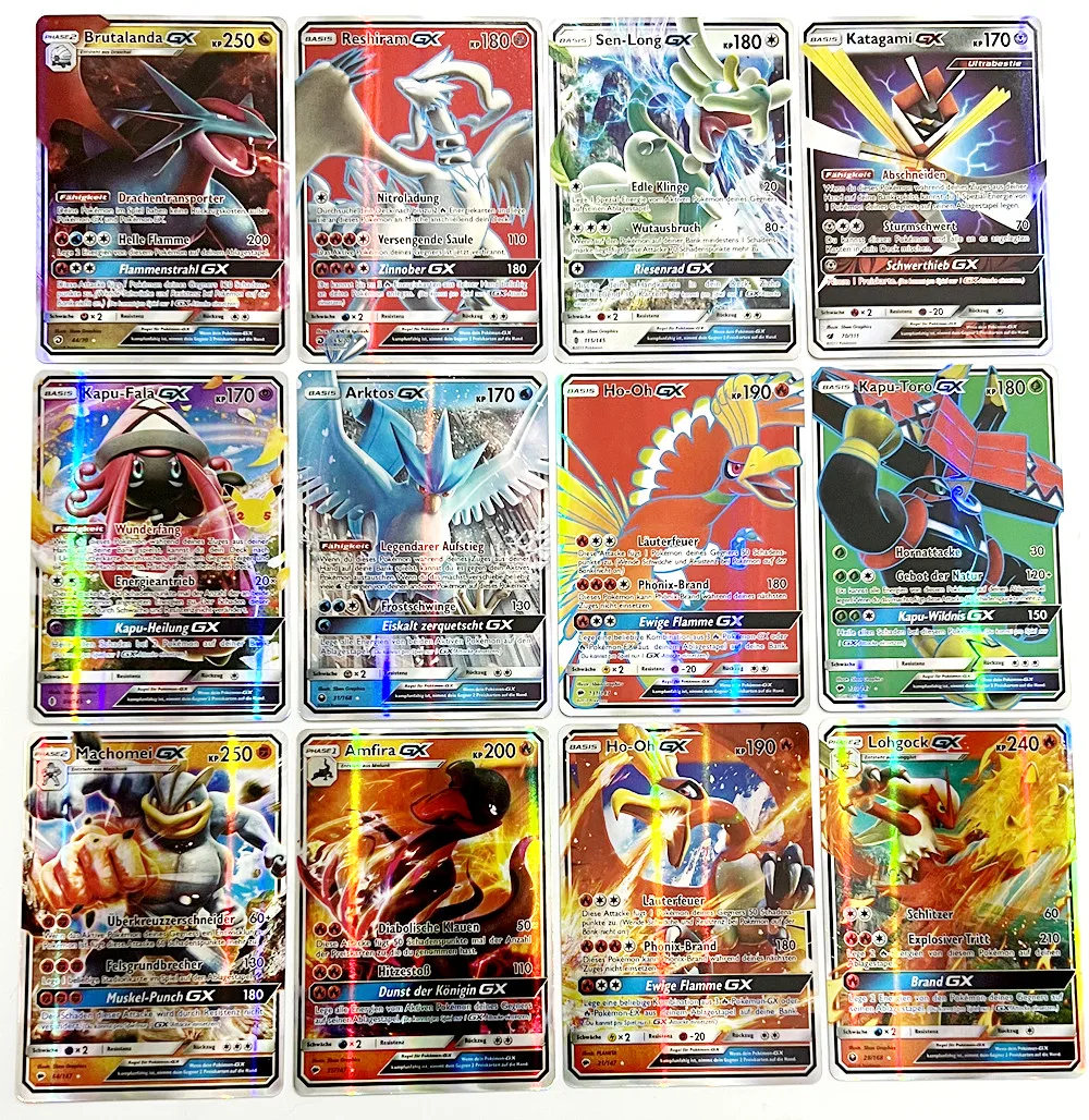 Cartas de Pokémon en español, francés, inglés, alemán, 20 piezas, francés, con Gx, V, Max, VMAX