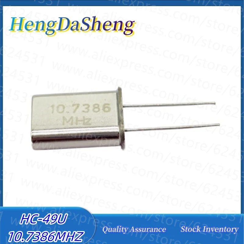 20Pcs/Lot HC-49U In-Line Quartz Crystal Oscillator 10.7386MHZ 10.738M 10.7386M Passive Crystal Resonator High quality