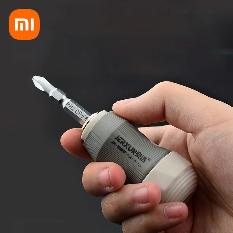 Xiaomi Ratchet Screwdriver Set Short Handle Cross Groove Drill Magnetic Plum Blossom Flat Head Manual Screwdriver Handle Tools