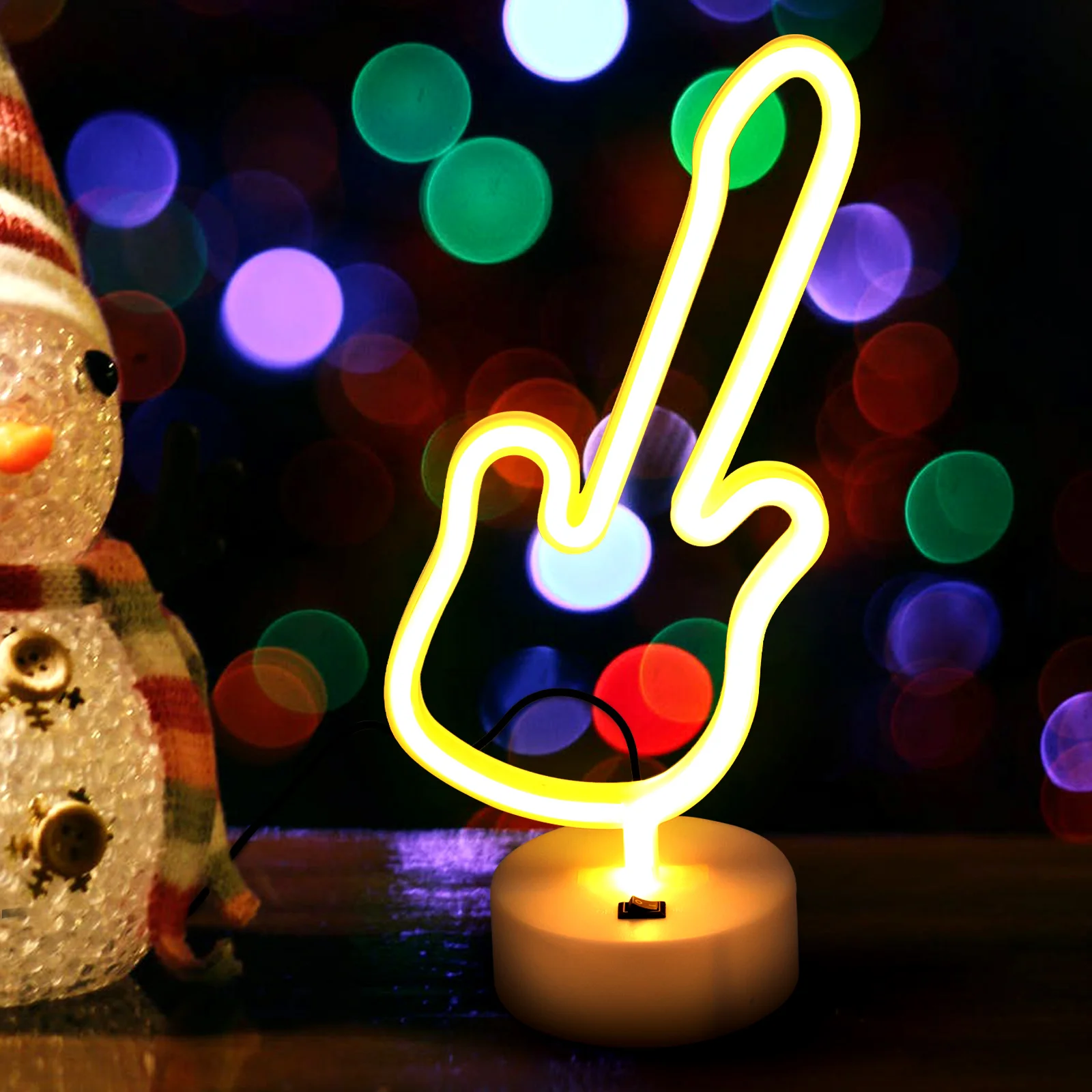 

Guitar Neon Light Creative Delicate Party Decor Bedroom Living Room Balcony Office LED Lighting Atmosphere