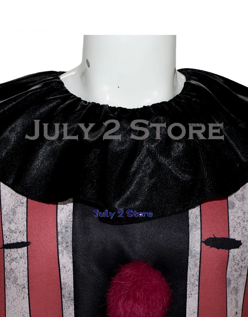 Halloween Horror Spaventoso Clown Nightmere Party Creepy Killer Clown Costume Cosplay Parrucca Rossa Festa di Carnevale Donne Masquerade Outfit