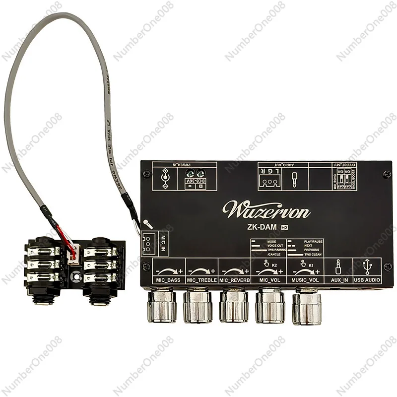 

DAM H2 — улучшенный изолированный малошумный караоке-предусилитель с реверберацией, поддержкой внешнего микрофона, Bluetooth и декодированием USB-накопителей.